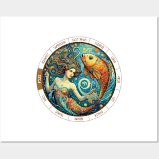 ZODIAC Pisces - Astrological PISCES - PISCES - ZODIAC sign - Van Gogh style - 10 Posters and Art